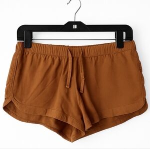 RVCA Brown Viscose Drawstring Casual Lounge Shorts Women’s Size Small